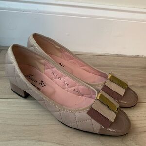 Ferca 81 ballerina flats in soft nude leather size 7.5 made in Italy